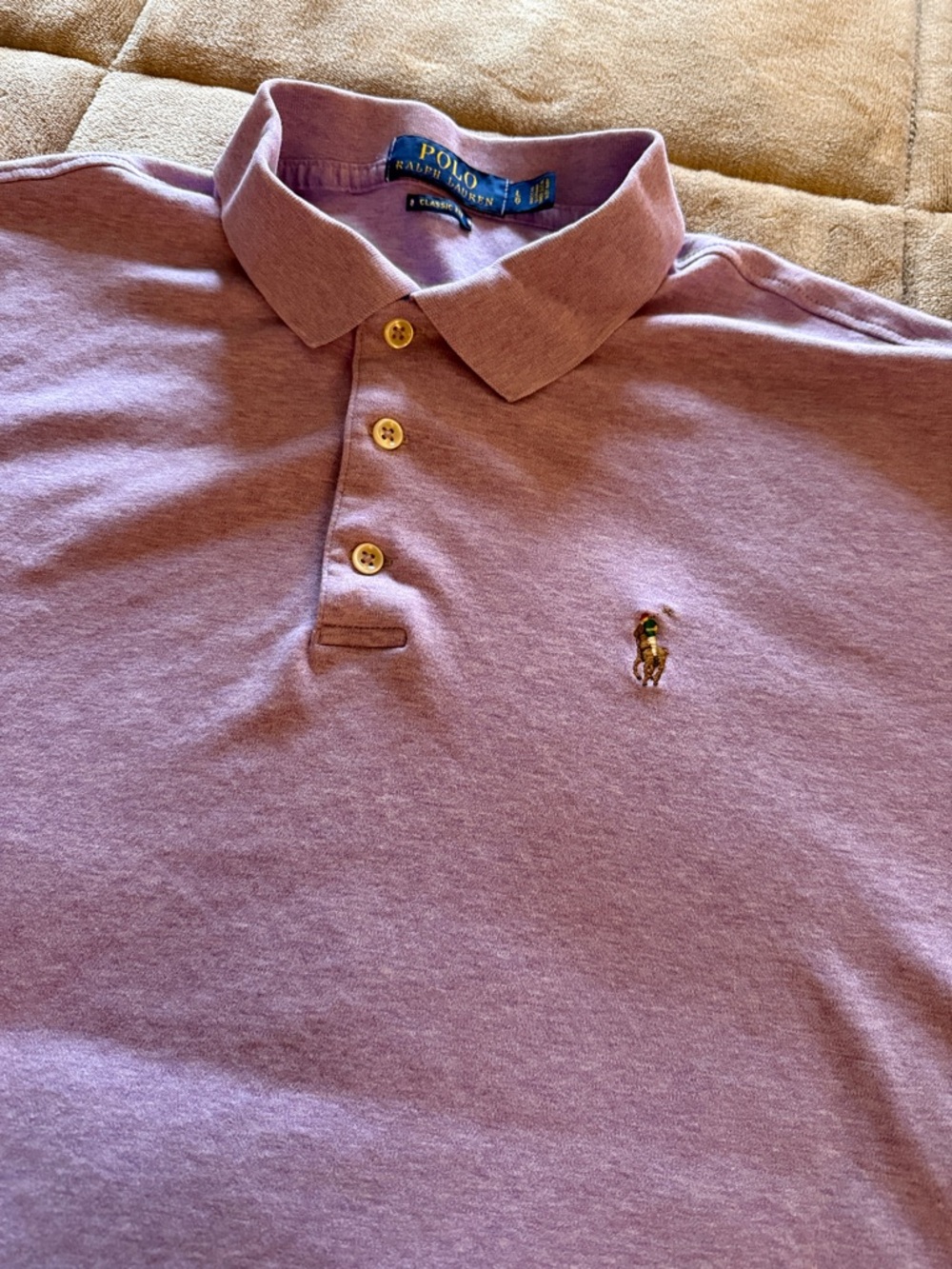 Polo by Ralph Lauren Light Purple/Lavender Polo Shirt with Embroidered Pony